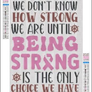 Be Strong DIY 5D Full Round Drill Diamond Painting